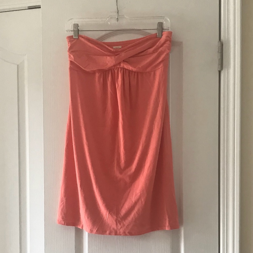 Strapless J Crew Coral Dress